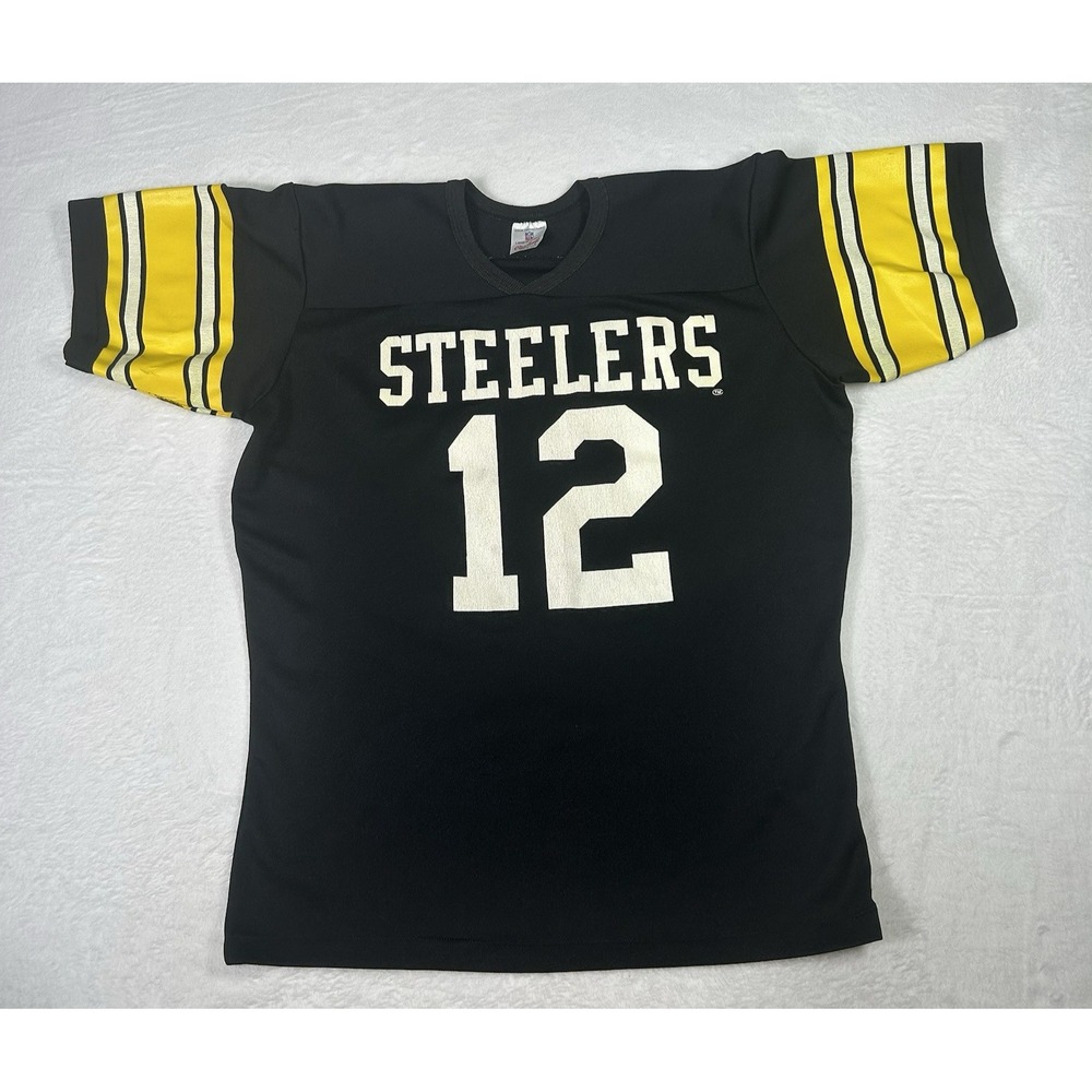 Terry Bradshaw #12 Pittsburgh Steelers Jersey Rawling Large NFL Made in the USA